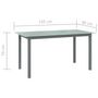 Voir la diapositive 6 : VIDAXL Table de jardin Gris clair 150x90x74 cm Aluminium et verre