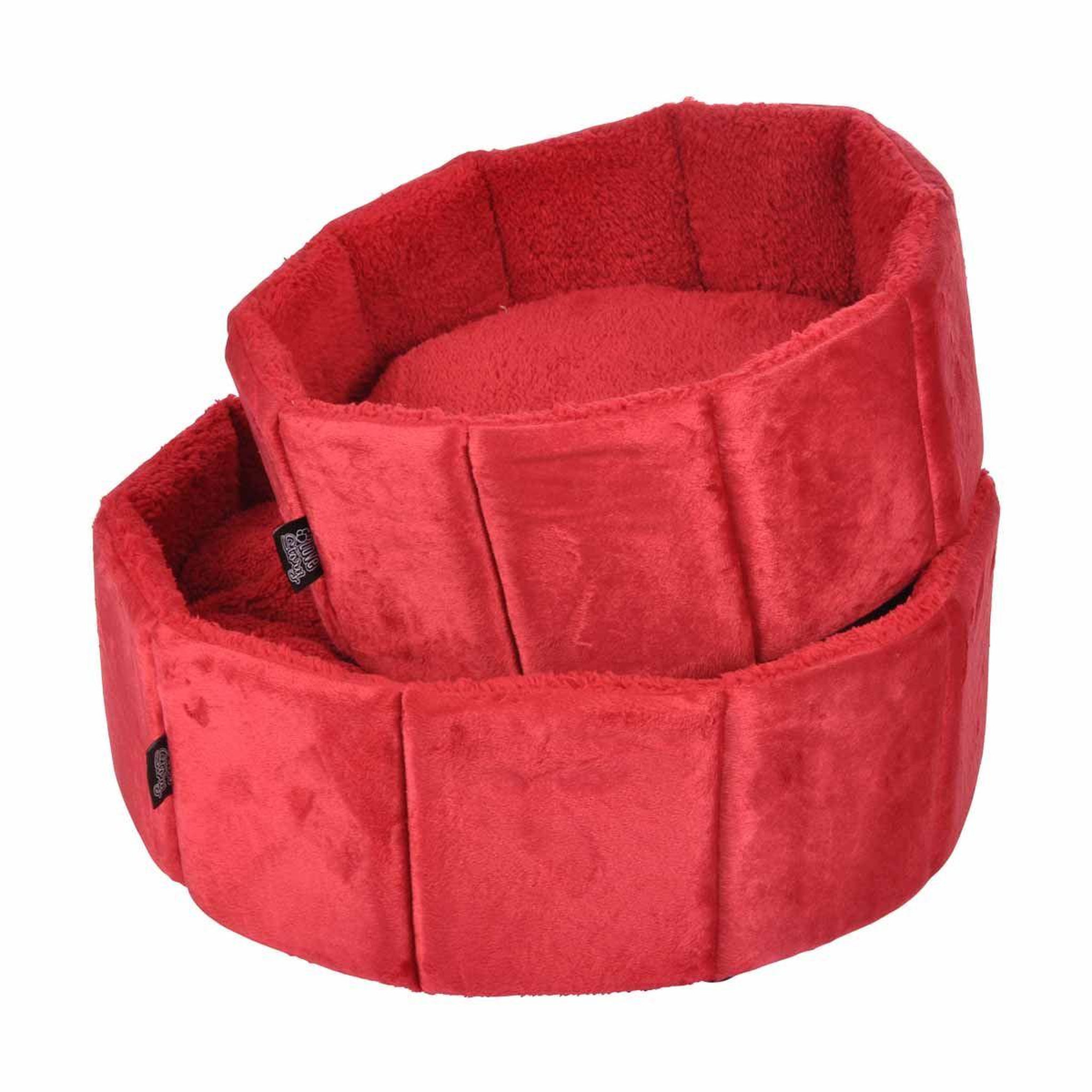 Voir la diapositive 2 : HOMEA Lot de 2 paniers pour chat  sweet cat  48cm rouge