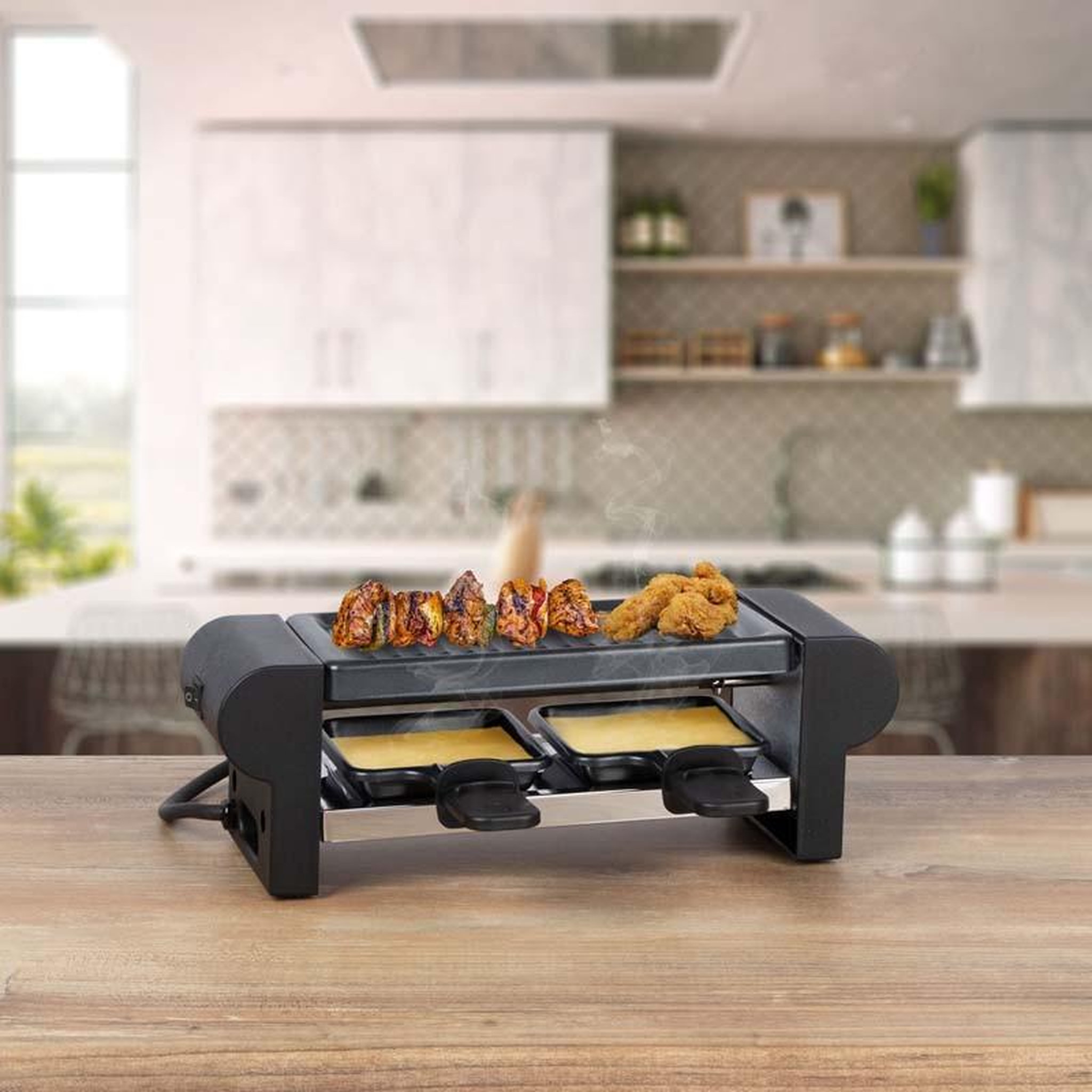 Voir la diapositive 2 : CLATRONIC Grill-raclette pour 2 personnes 263694 clatronic noir