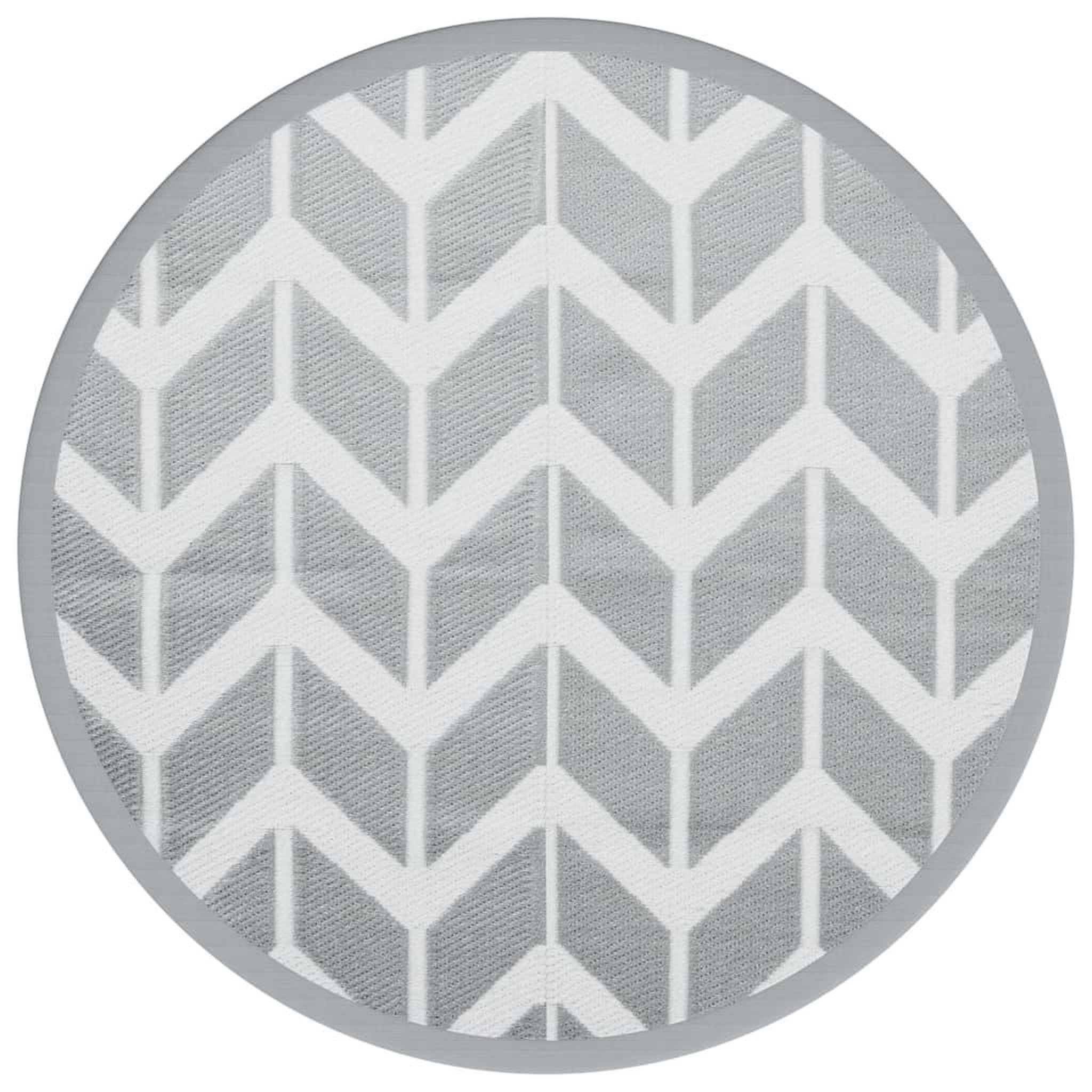Voir la diapositive 2 : VIDAXL Tapis d'exterieur ARAKIL gris Ø120 cm PP