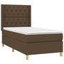 Voir la diapositive 4 : VIDAXL Sommier a lattes de lit matelas LED Marron fonce 80x200cm Tissu