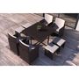 Voir la diapositive 5 : CONCEPT USINE Salon de jardin encastrable Marron-Blanc 8 places FLORIDA