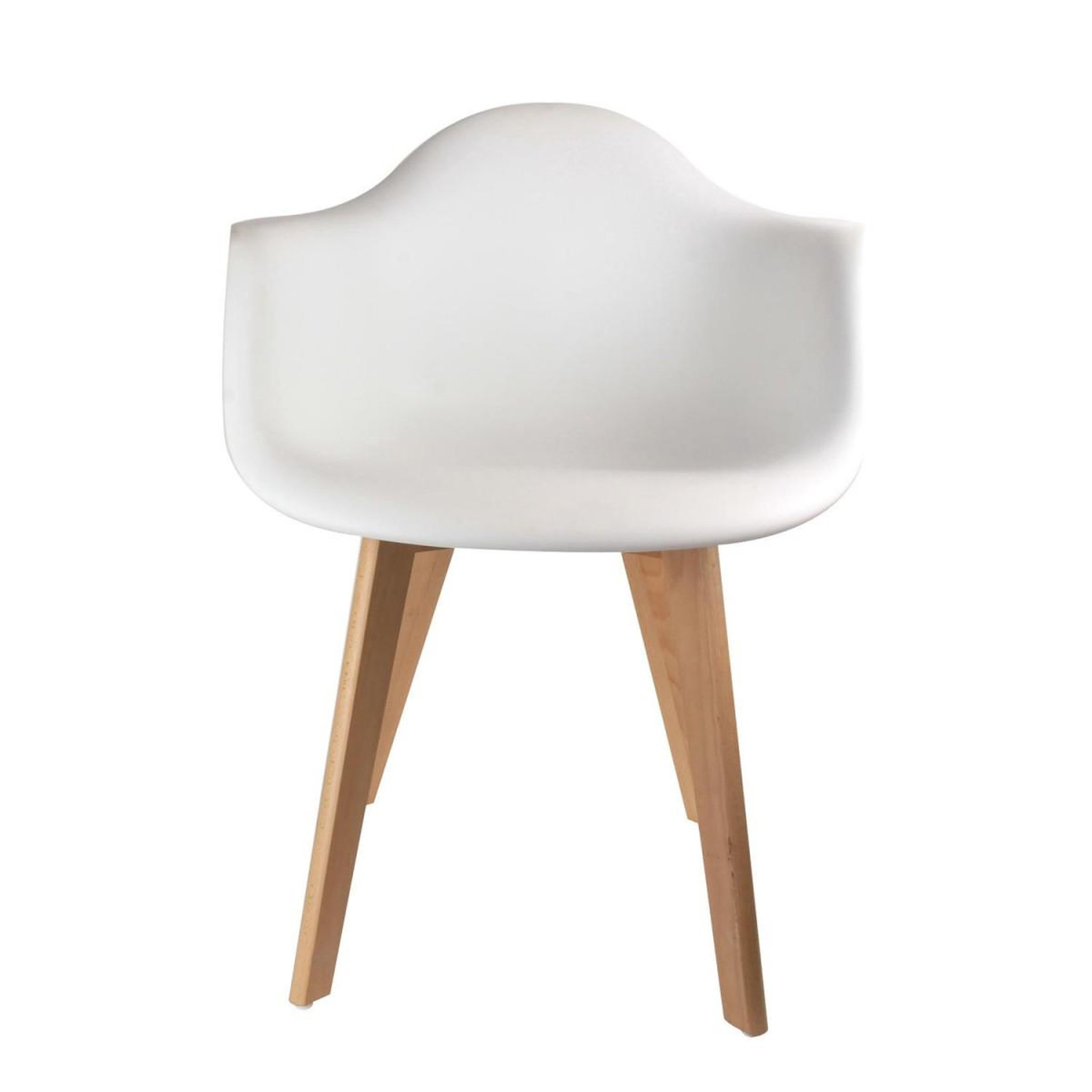 Voir la diapositive 3 : The Home Deco Factory Lot de 2 fauteuils scandinave  julda  85cm blanc