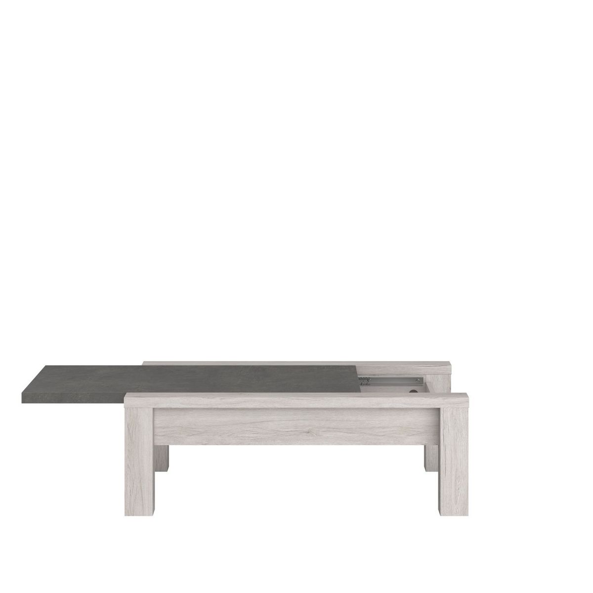 Table basse avec plateau coulissant L116 x H41 x P66cm MEL