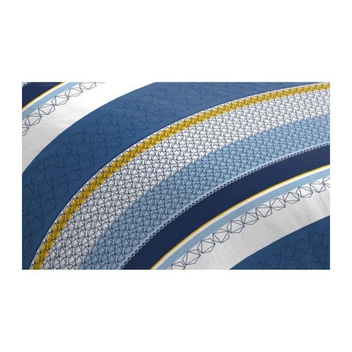 HOME LINGE PASSION Parure de couette microfibre HOME PASSION STANIS - 1 housse de couette 140 x 200 cm + 1 taie d'oreiller 63 x 63 cm - Bleu