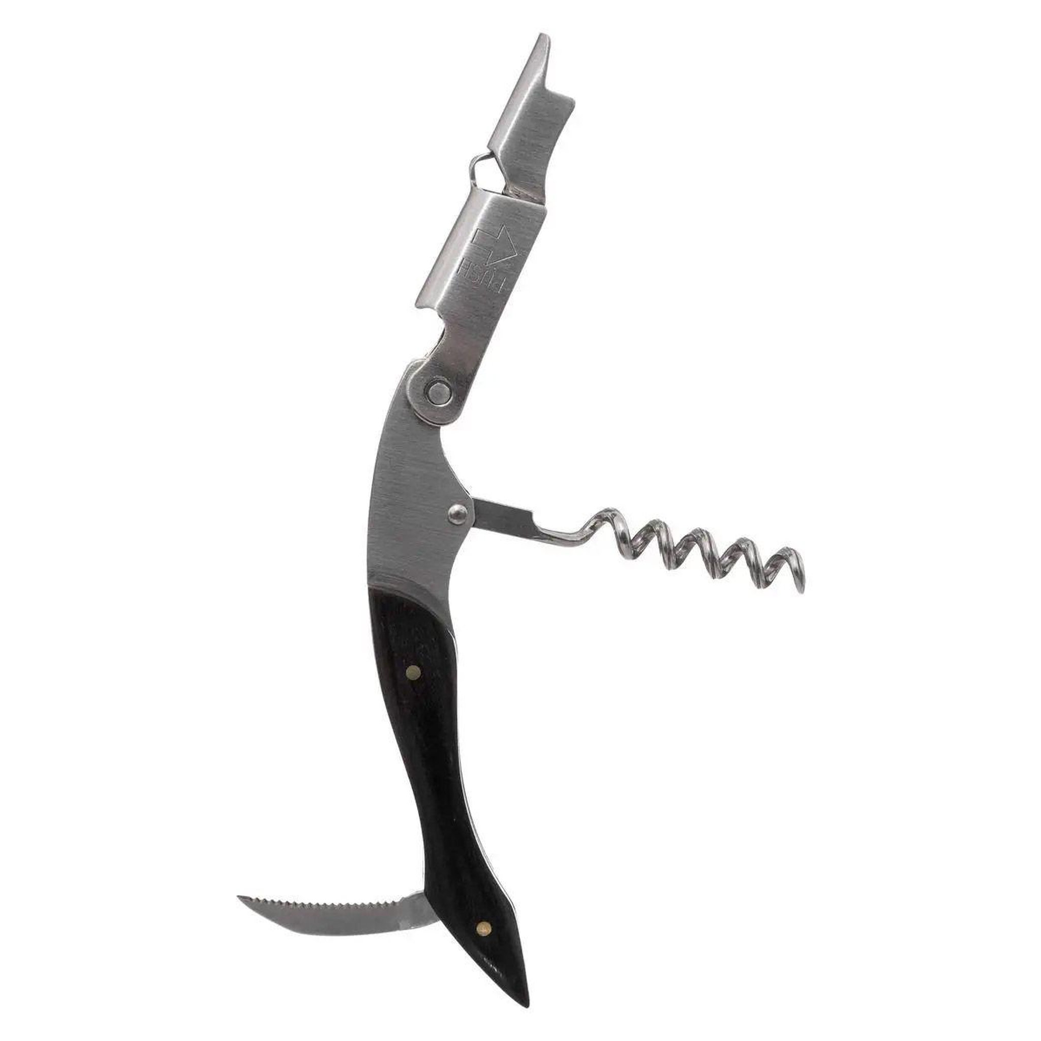Voir la diapositive 2 : SECRET DE GOURMET Tire-bouchon en inox  limonadier  12cm noir