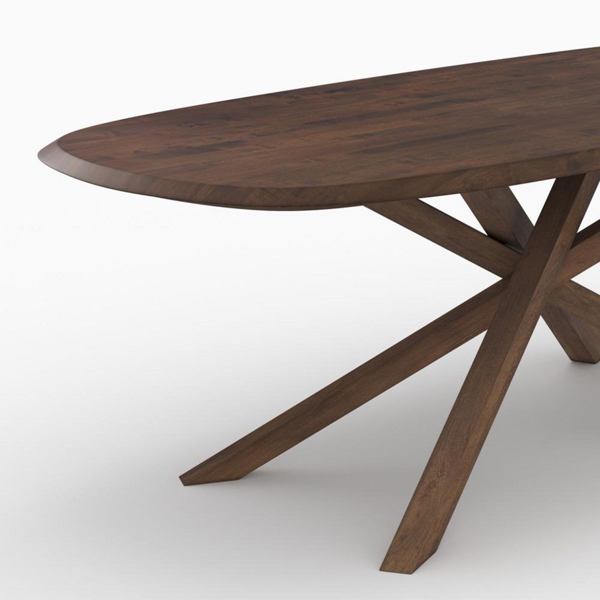 Rendez vous déco Table rectangulaire en bois d'hévéa massif foncé 10 personnes - Aladin