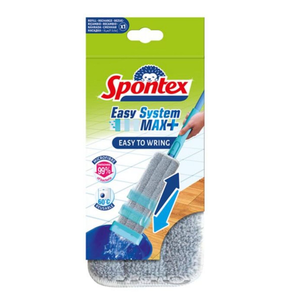 Paris Prix Serpillière pour Balai Mop  Spontex  Gris