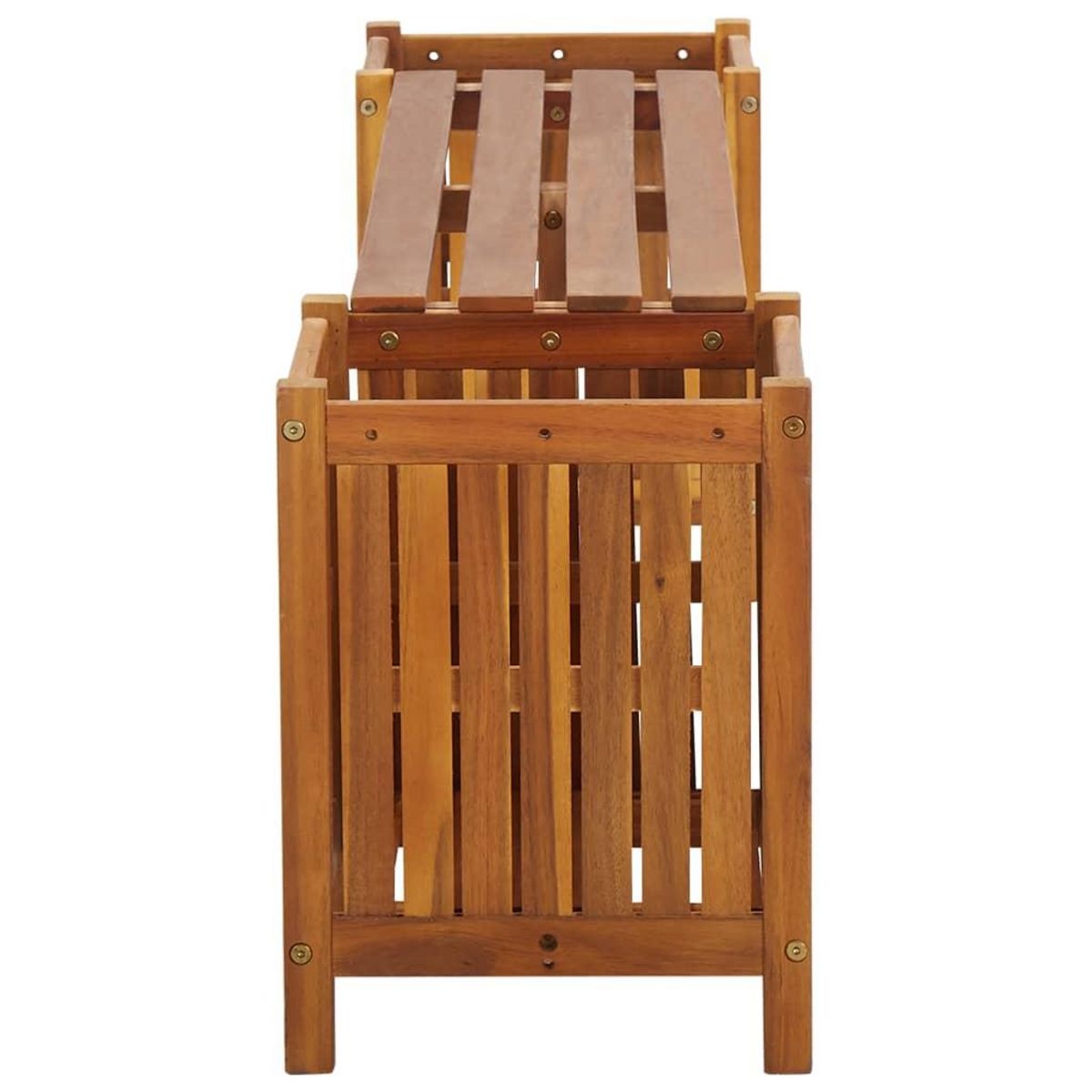 VIDAXL Banc de jardin avec 2 jardinieres 150x30x40 cm Bois d'acacia