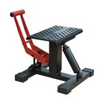 HOMCOM Lève moto béquille d'atelier stand moto tout-terrain moto cross supermotard hauteur réglable acier noir rouge
