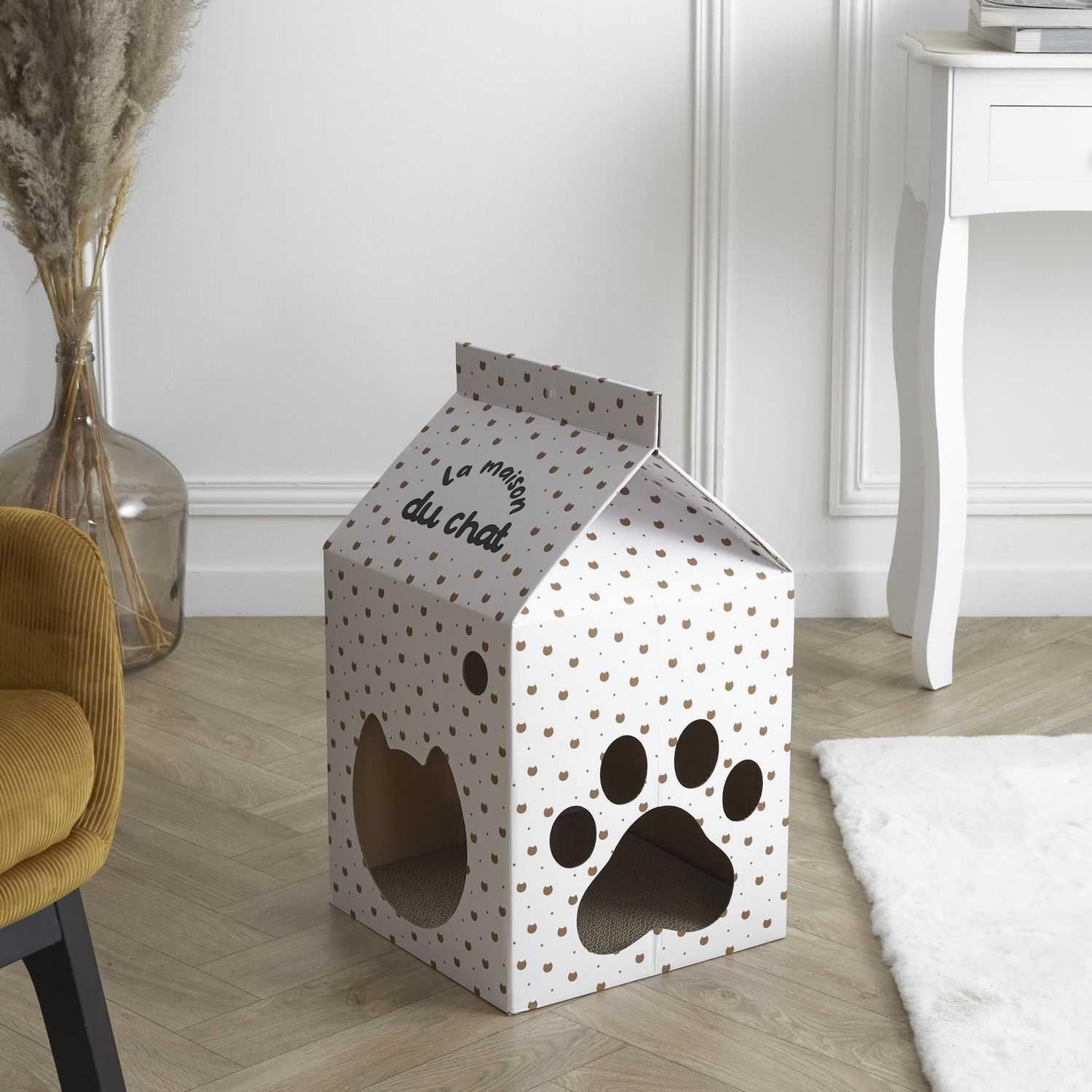 Voir la diapositive 2 : The concept Factory Griffoir pour chat la maison du chat - blanc
