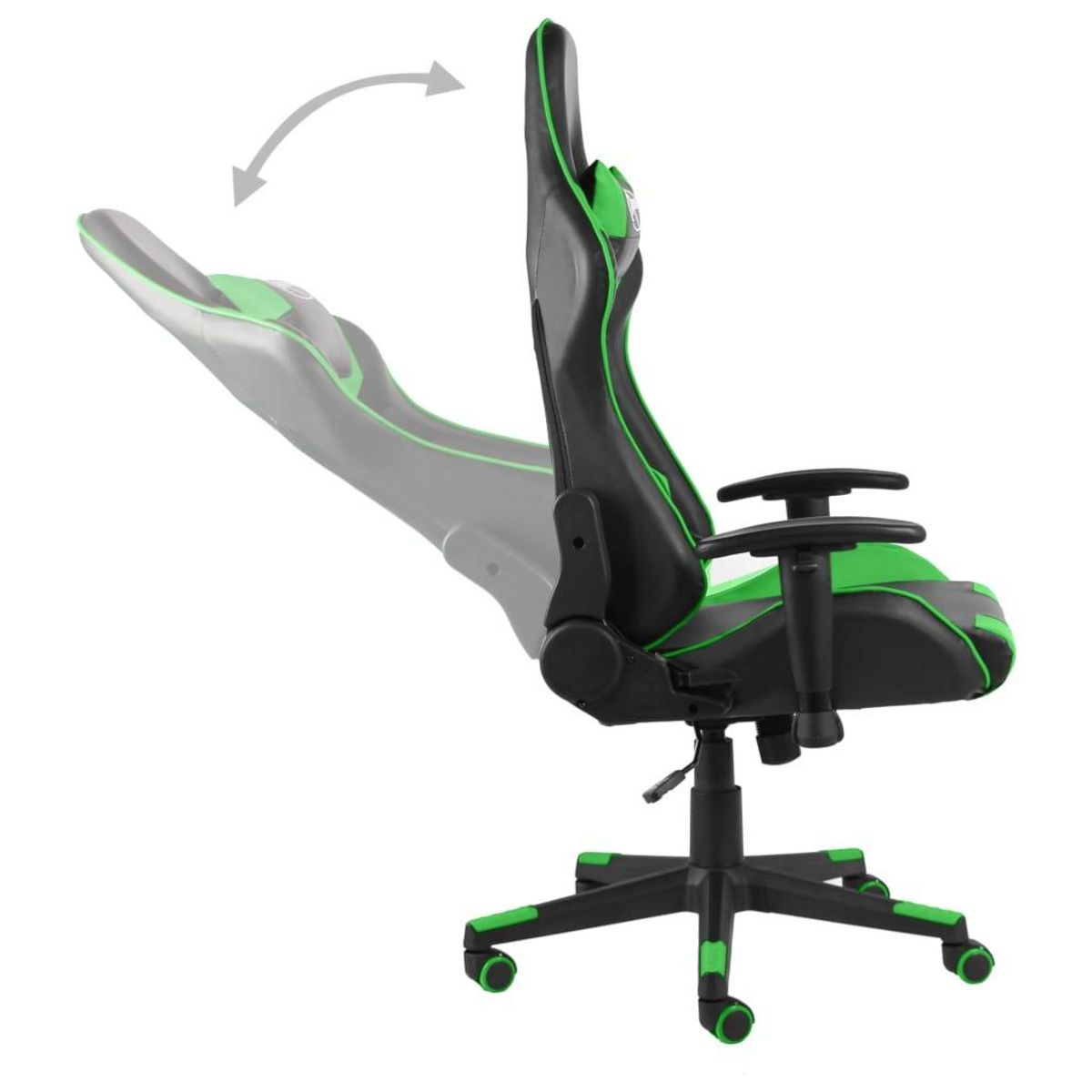 VIDAXL Chaise de jeu pivotante Vert PVC