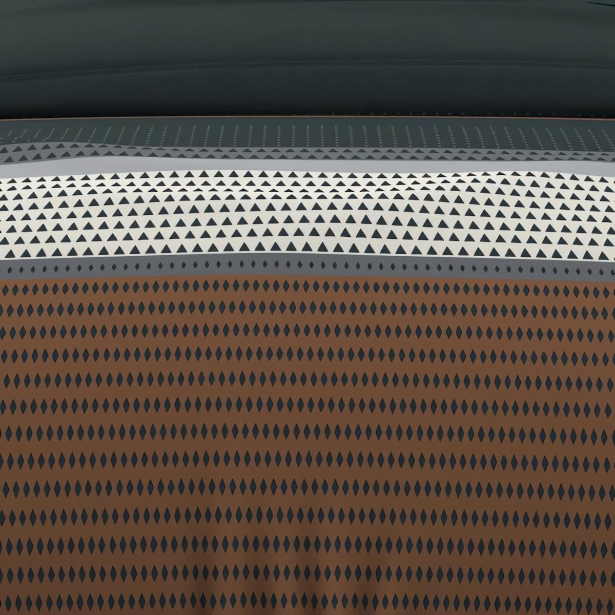 SOLEIL D'OCRE Parure housse de couette coton 57 fils THALES, par Soleil d'ocre