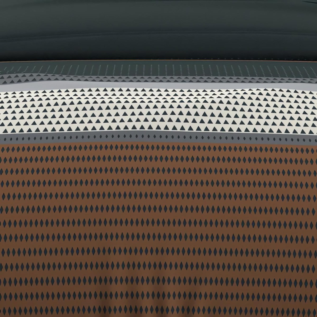 SOLEIL D'OCRE Parure housse de couette coton 57 fils THALES, par Soleil d'ocre