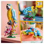 Voir la diapositive 7 : LEGO Creator  31136 - Le perroquet exotique, Jouet de Construction, Figurines Animaux de la Jungle, avec Grenouille et Poisson