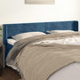 Voir la diapositive 1 : VIDAXL Tete de lit avec oreilles Bleu fonce 203x16x78/88 cm Velours