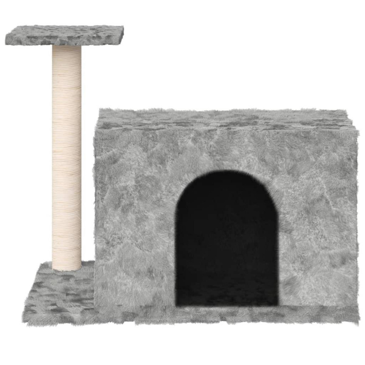 VIDAXL Arbre a chat avec griffoir en sisal Gris clair 51 cm