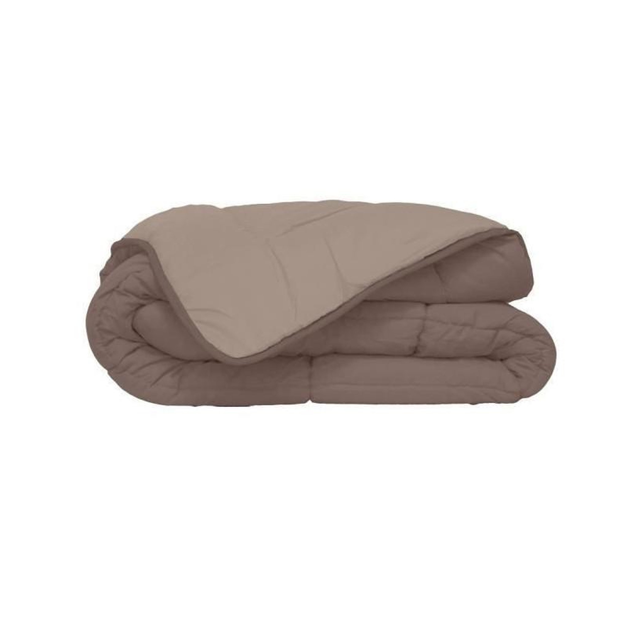 POYET MOTTE HUDSON Couette legere Microfibre 200g/m2 140x200cm Taupe + Lin