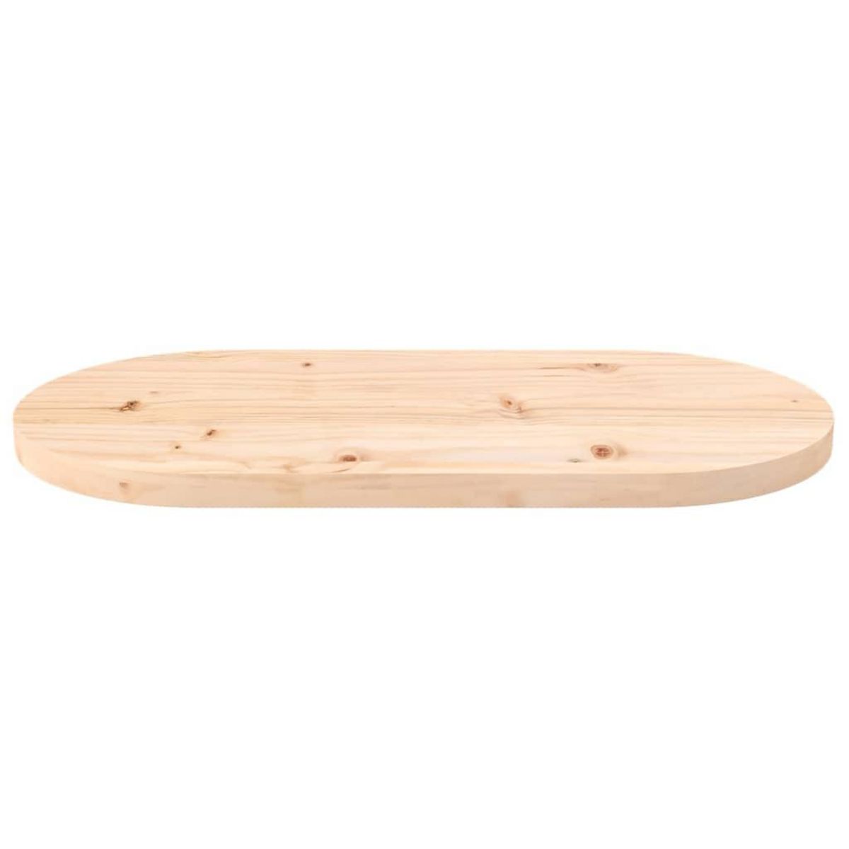 VIDAXL Dessus de table 70x35x2,5 cm bois de pin massif ovale