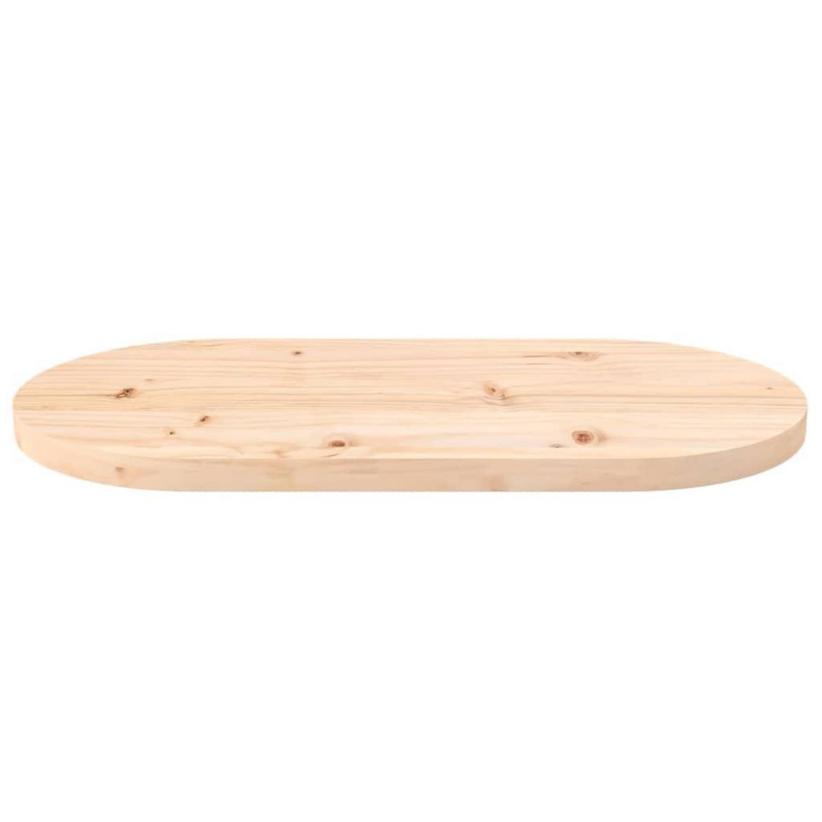 VIDAXL Dessus de table 70x35x2,5 cm bois de pin massif ovale