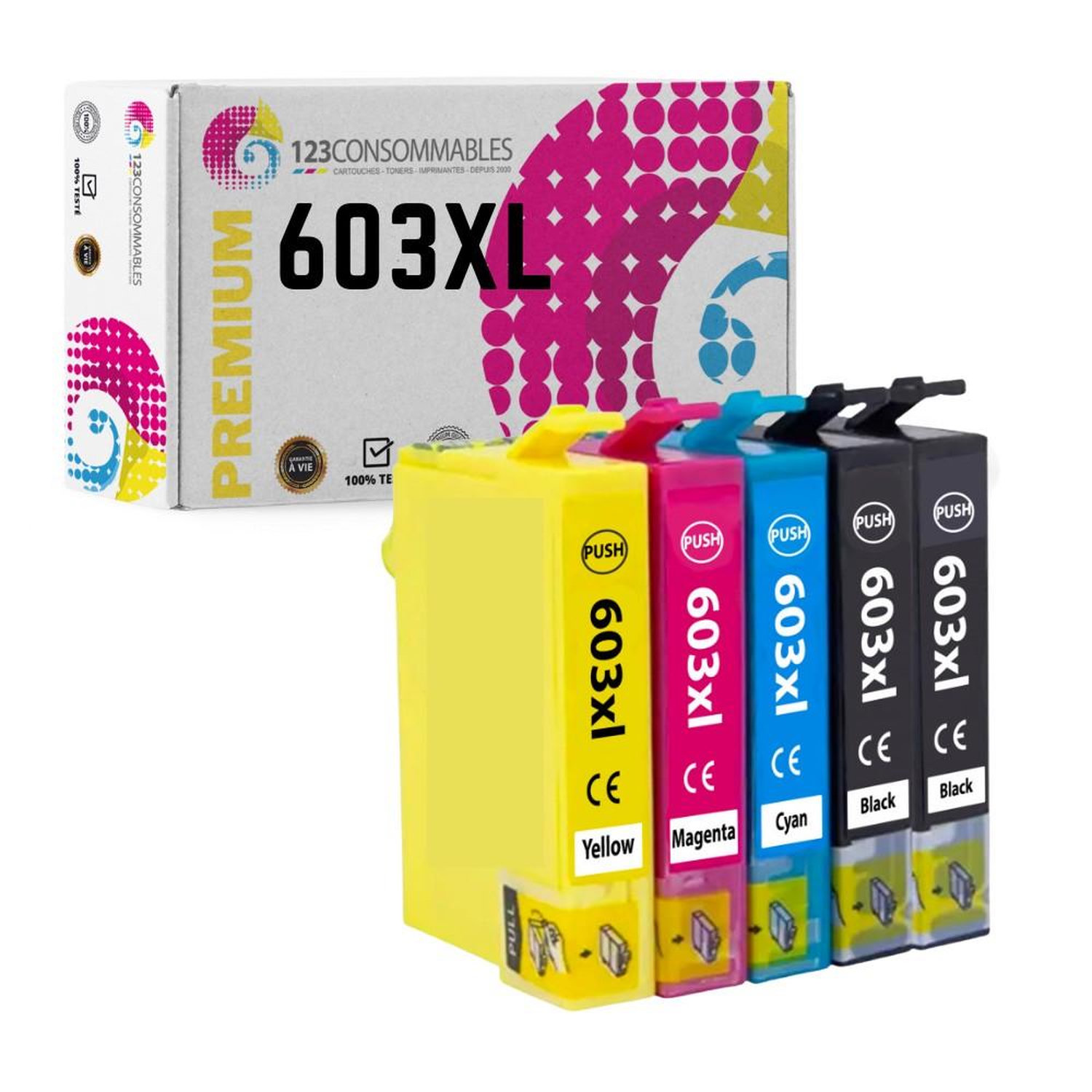 Pack 5 cartouches compatible avec EPSON 603 Neuf - vue 2