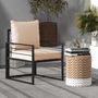 Voir la diapositive 4 : OUTSUNNY Lot de 2 coussins matelas assise dossier pour chaise de jardin fauteuil polyester beige