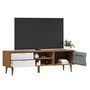 Voir la diapositive 3 : VIDAXL Meuble TV MOLDE Marron 158x40x49 cm Bois de pin massif