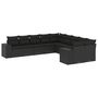 Voir la diapositive 2 : VIDAXL Salon de jardin 10 pcs avec coussins noir resine tressee