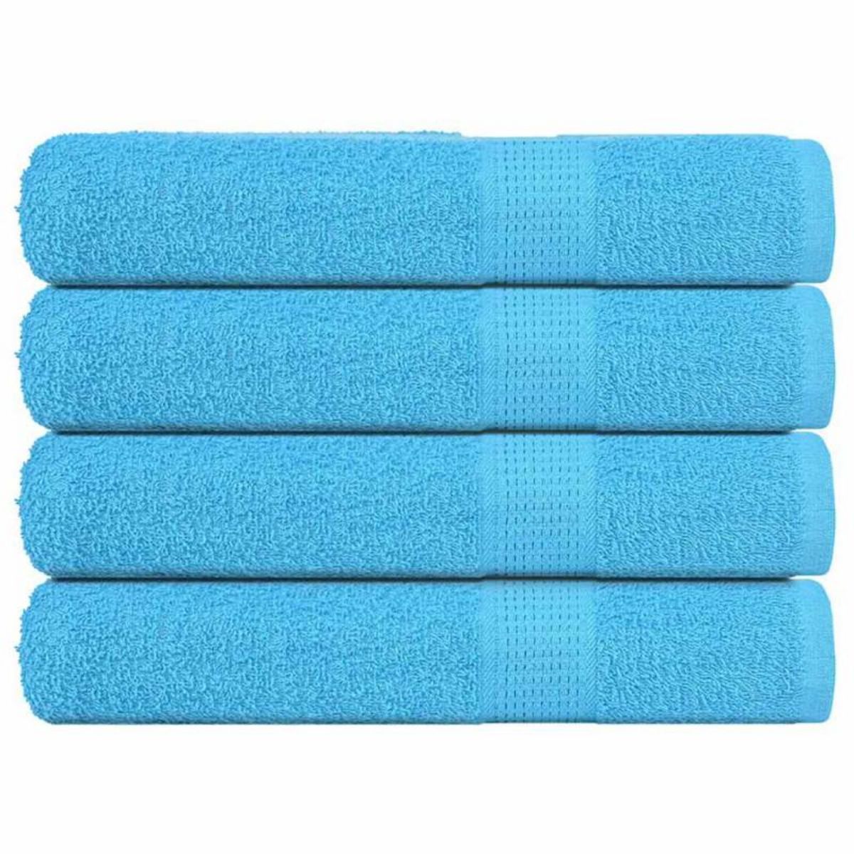 VIDAXL Serviettes de sauna 4pcs turquoise 80x200cm 360 g m² 100% coton