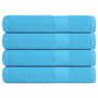 Voir la diapositive 1 : VIDAXL Serviettes de sauna 4pcs turquoise 80x200cm 360 g m² 100% coton
