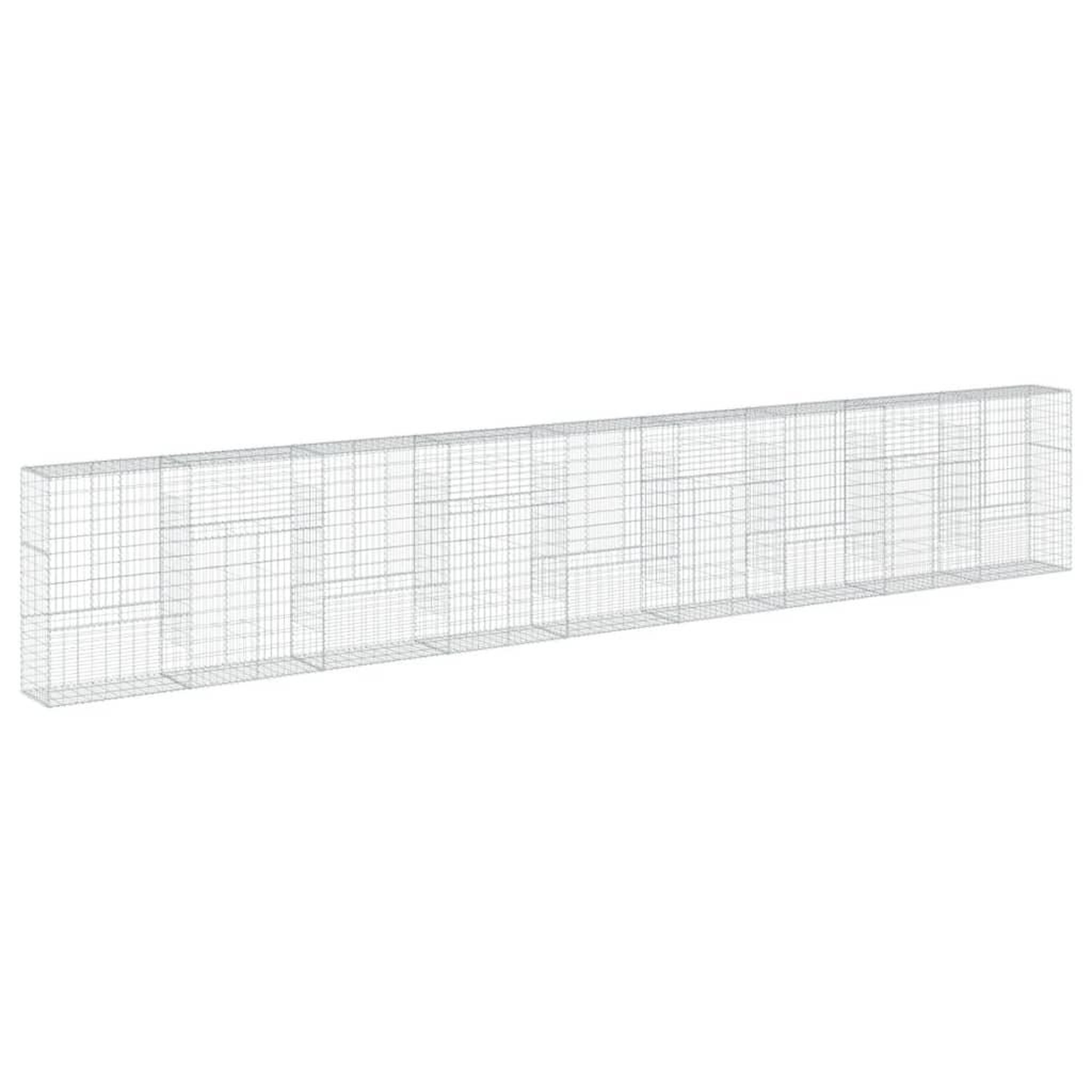 Voir la diapositive 5 : VIDAXL Panier gabion avec couvercle 900x50x150 cm fer galvanise