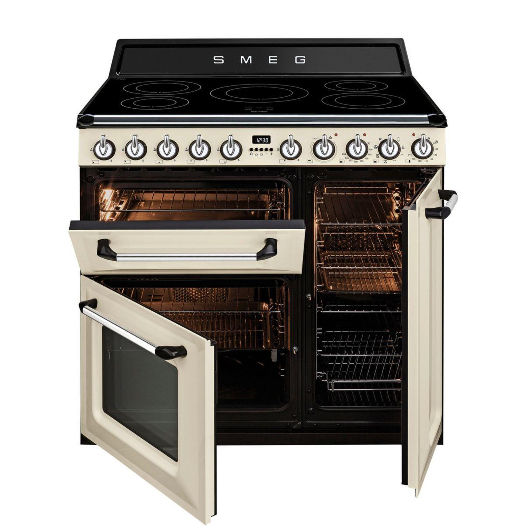 Voir la diapositive 2 : SMEG Piano de cuisson induction TR93IP2