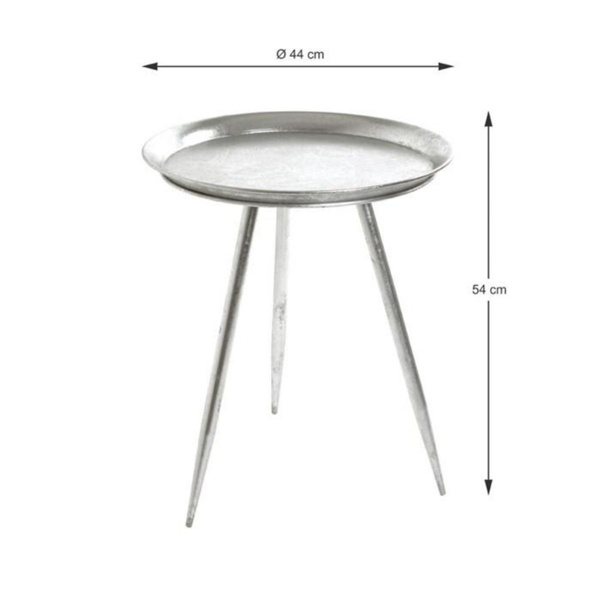 Paris Prix Table d'Appoint Design  Viledo  54cm Argent