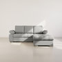 Voir la diapositive 6 : BEST MOBILIER Bianca - canapé d'angle droit 4 places convertible avec coffre en tissu texturé