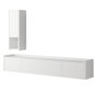 Voir la diapositive 1 : Habitat et Jardin Meuble TV avec étagère murale en bois  Sema  - 160 x 30 x 35 cm - Blanc