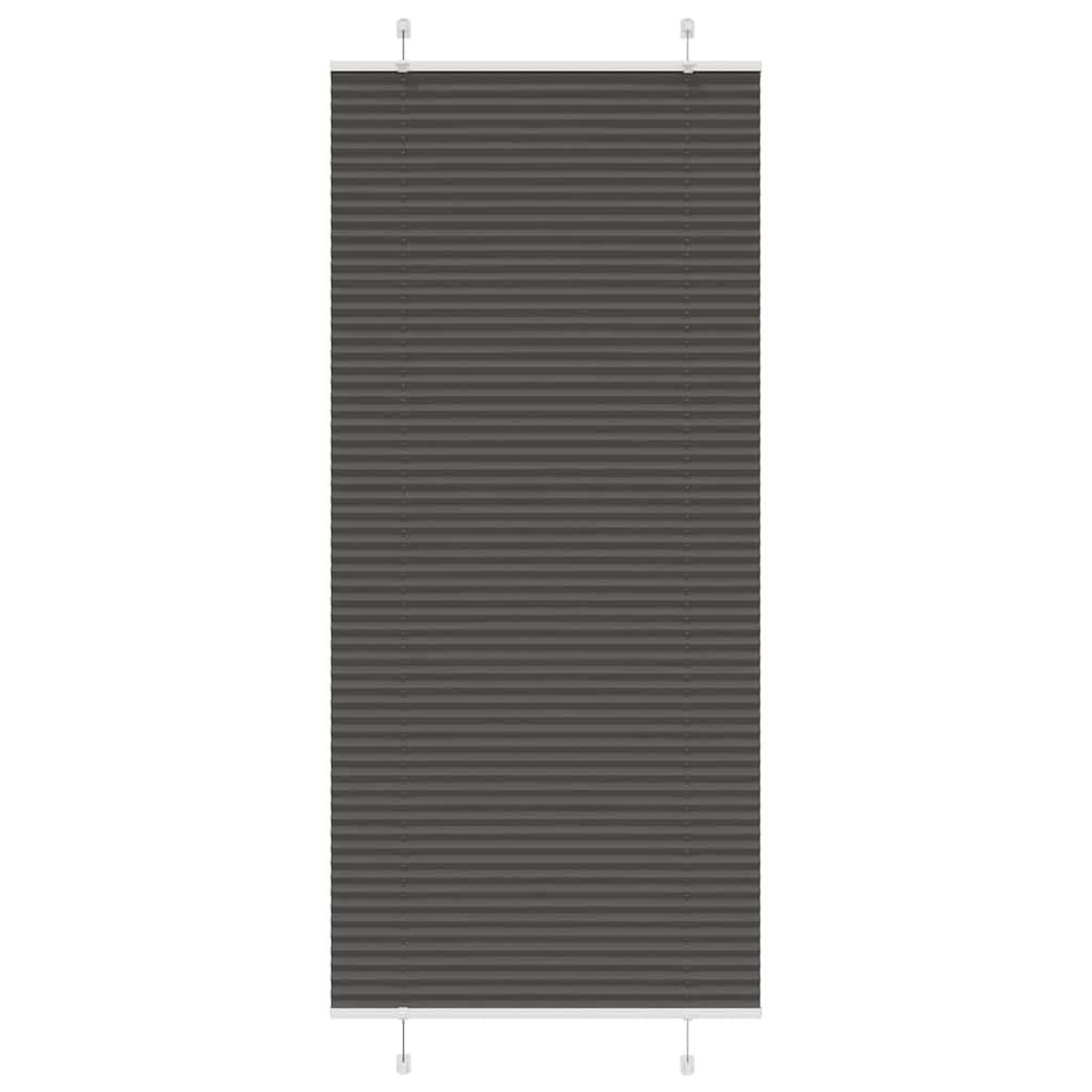VIDAXL Store plisse noir 85x200 cm largeur du tissu 84,4 cm polyester