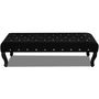 Voir la diapositive 2 : VIDAXL Banc noir tissu velours avec boutons en cristal