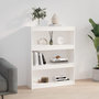 Voir la diapositive 4 : VIDAXL Bibliotheque/Separateur de piece Blanc 80x30x103,5cm Pin massif