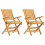 Voir la diapositive 2 : VIDAXL Chaises de jardin pliantes lot de 2 56x63x90cm bois massif teck