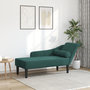 Voir la diapositive 1 : VIDAXL Chaise longue avec coussins vert fonce velours