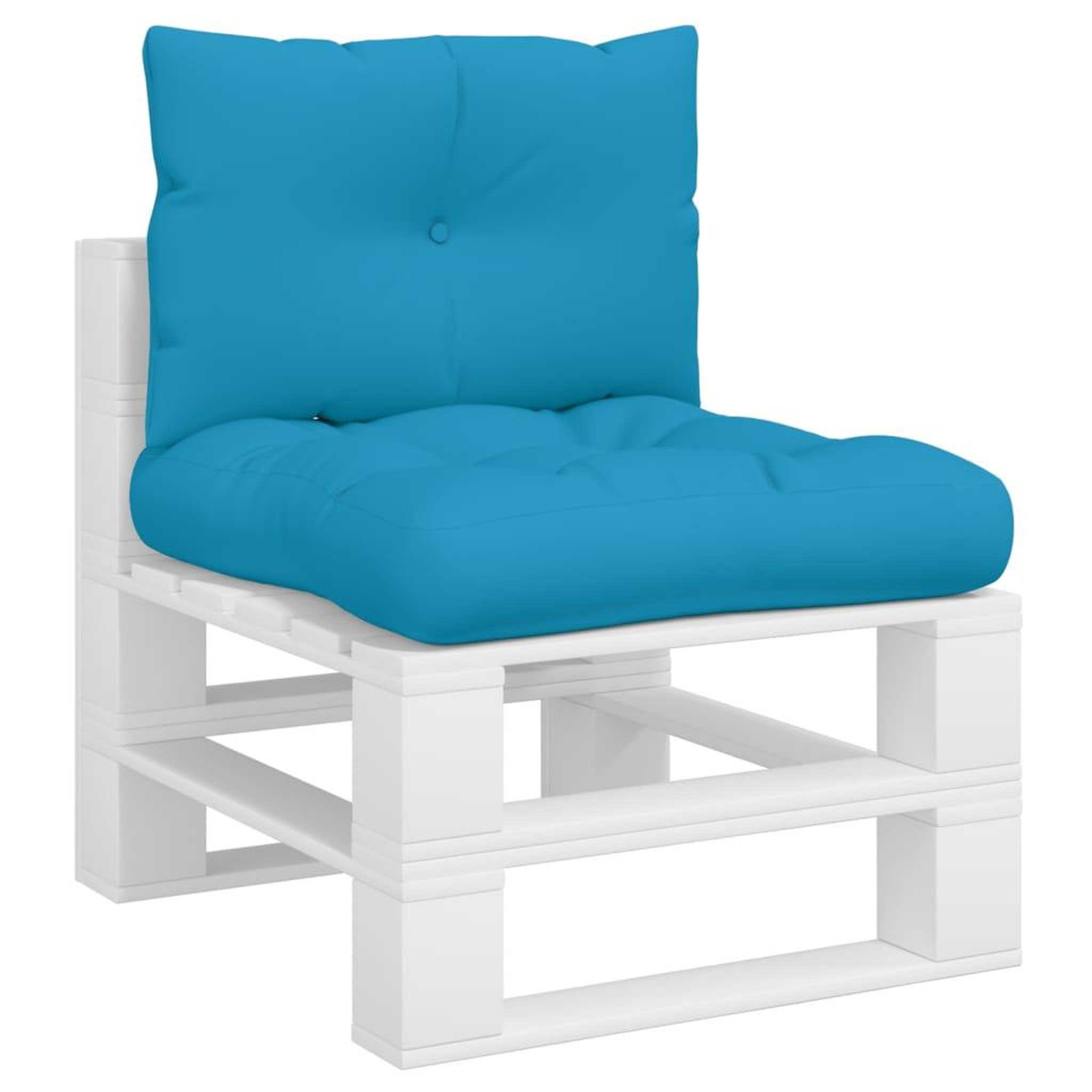 Voir la diapositive 3 : VIDAXL Coussins de palette lot de 2 bleu tissu