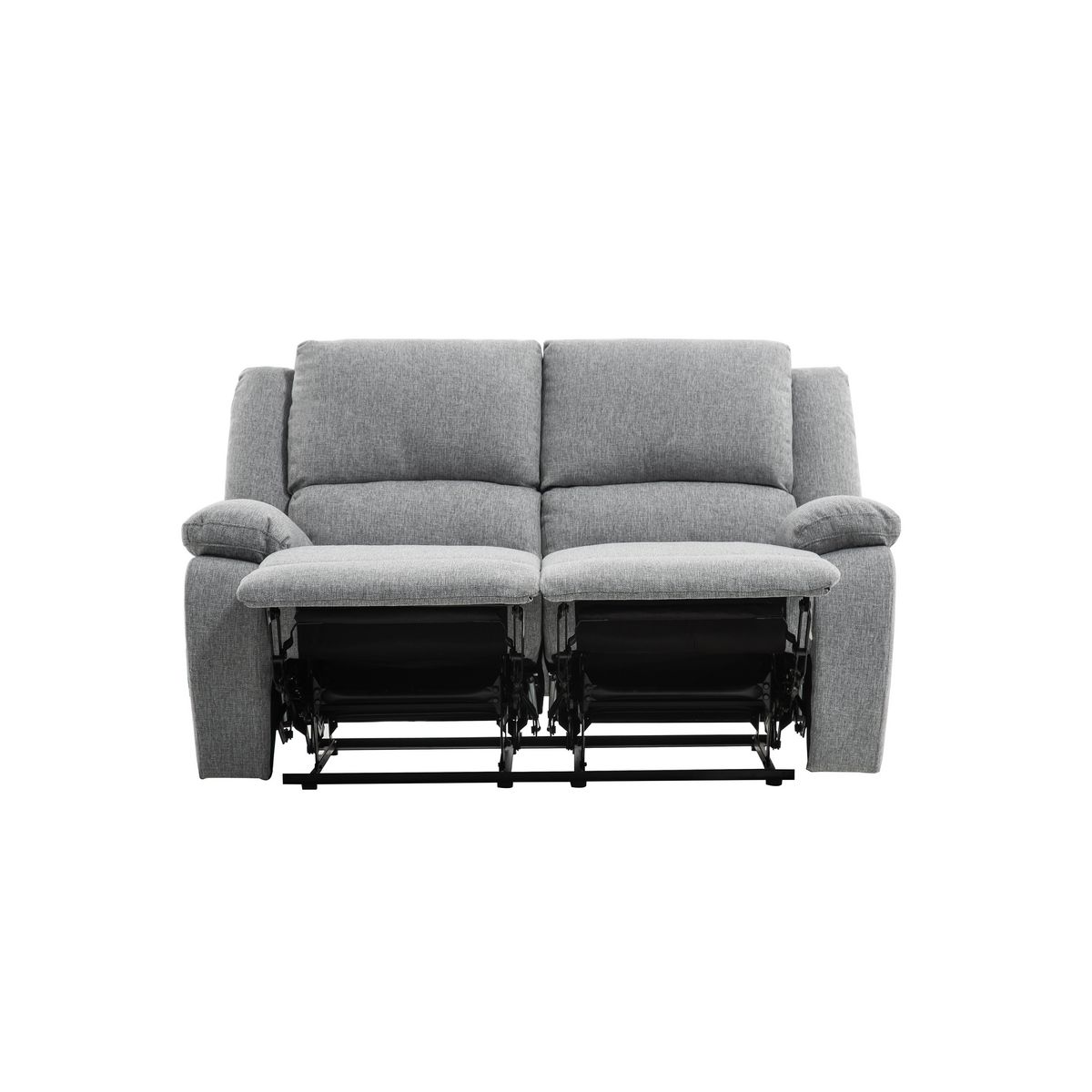 Canapé relax manuel HELENE 2 ou 3   places tissu gris clair