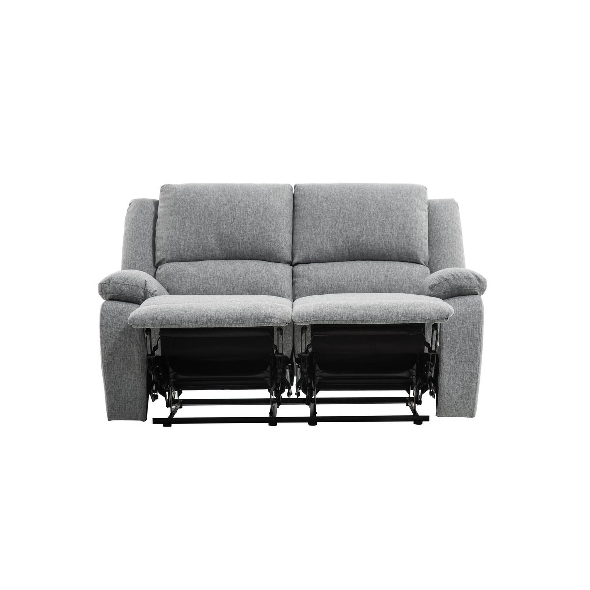 Canapé relax manuel HELENE 2 ou 3   places tissu gris clair