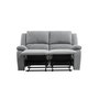 Voir la diapositive 4 : Canapé relax manuel HELENE 2 ou 3   places tissu gris clair