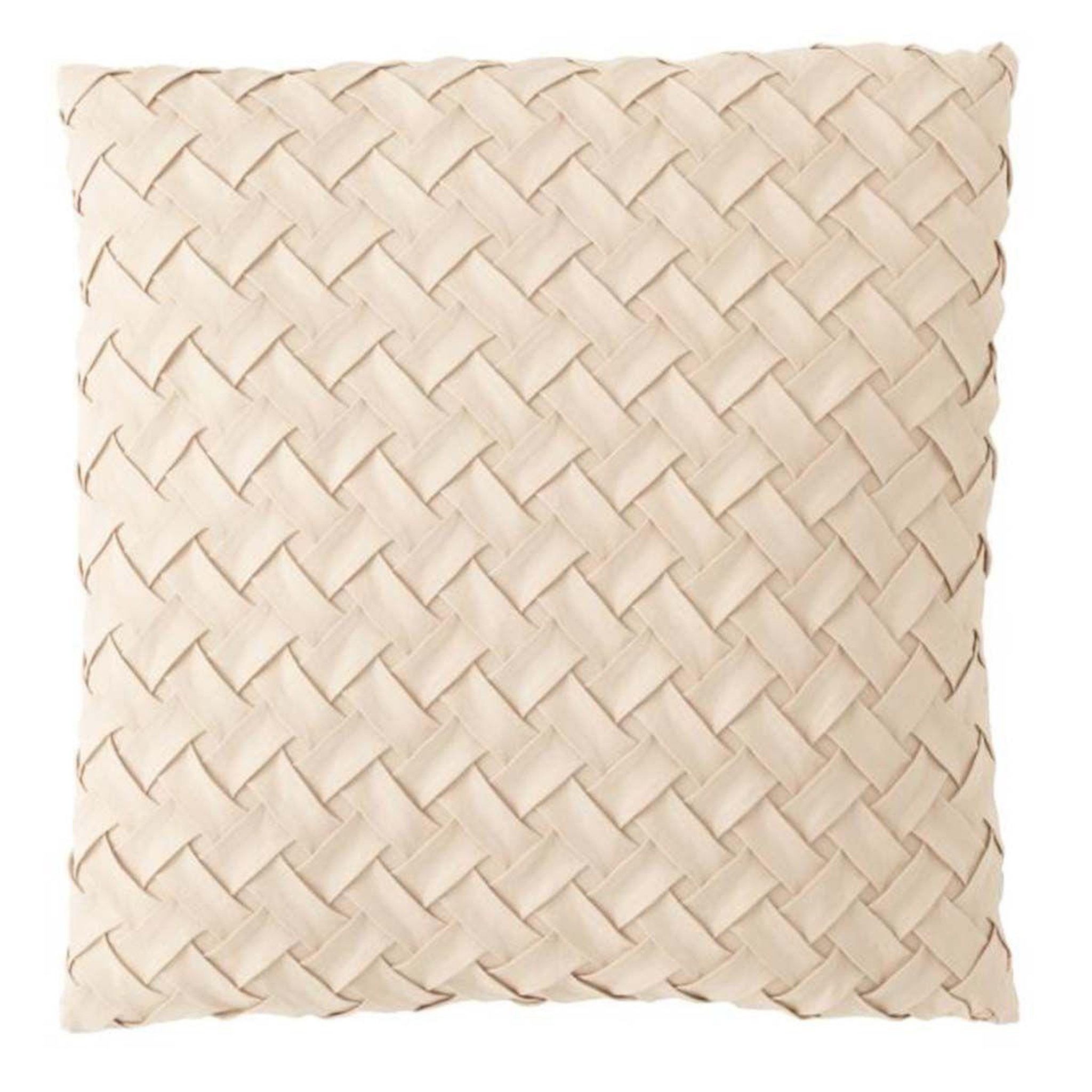 J-LINE Coussin déco  tissé  43x43cm naturel