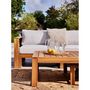 Voir la diapositive 4 : BOCARNEA Salon de jardin d'angle modulable - Bois d'acacia - 5 personnes - LEVATA OTTOMAN - Blanc cassé + Housse