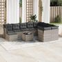 Voir la diapositive 1 : VIDAXL Salon de jardin 11 pcs avec coussins gris clair resine tressee