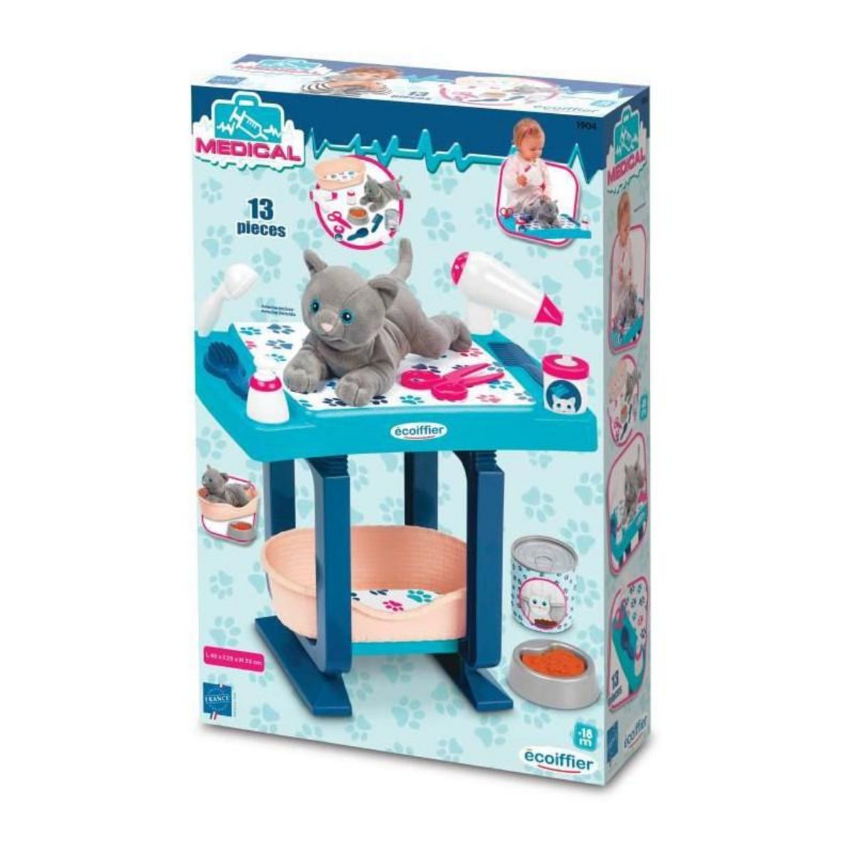 Ecoiffier Table de toilettage ECOIFFIER Bleu Des 18 mois