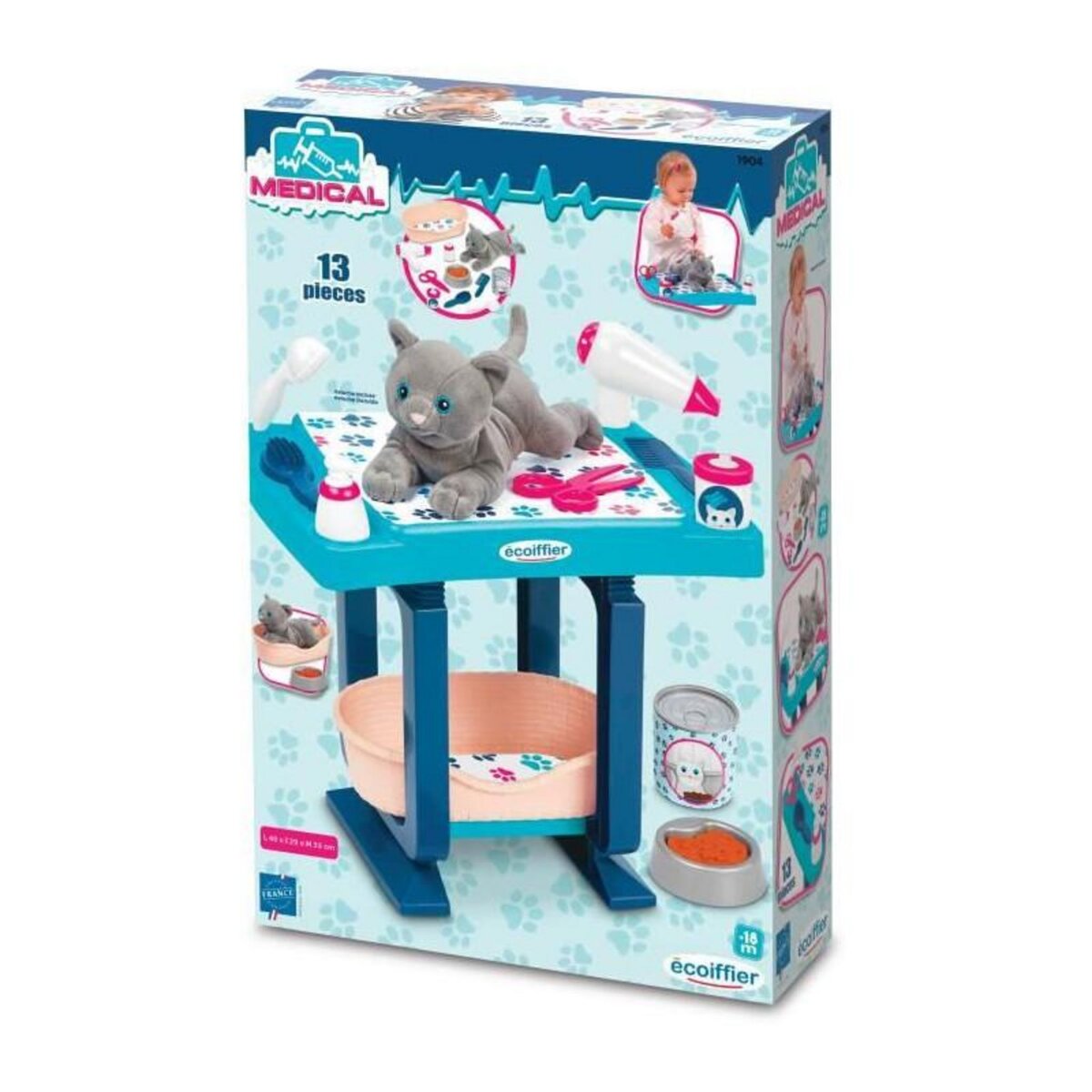 Ecoiffier Table de toilettage ECOIFFIER Bleu Des 18 mois