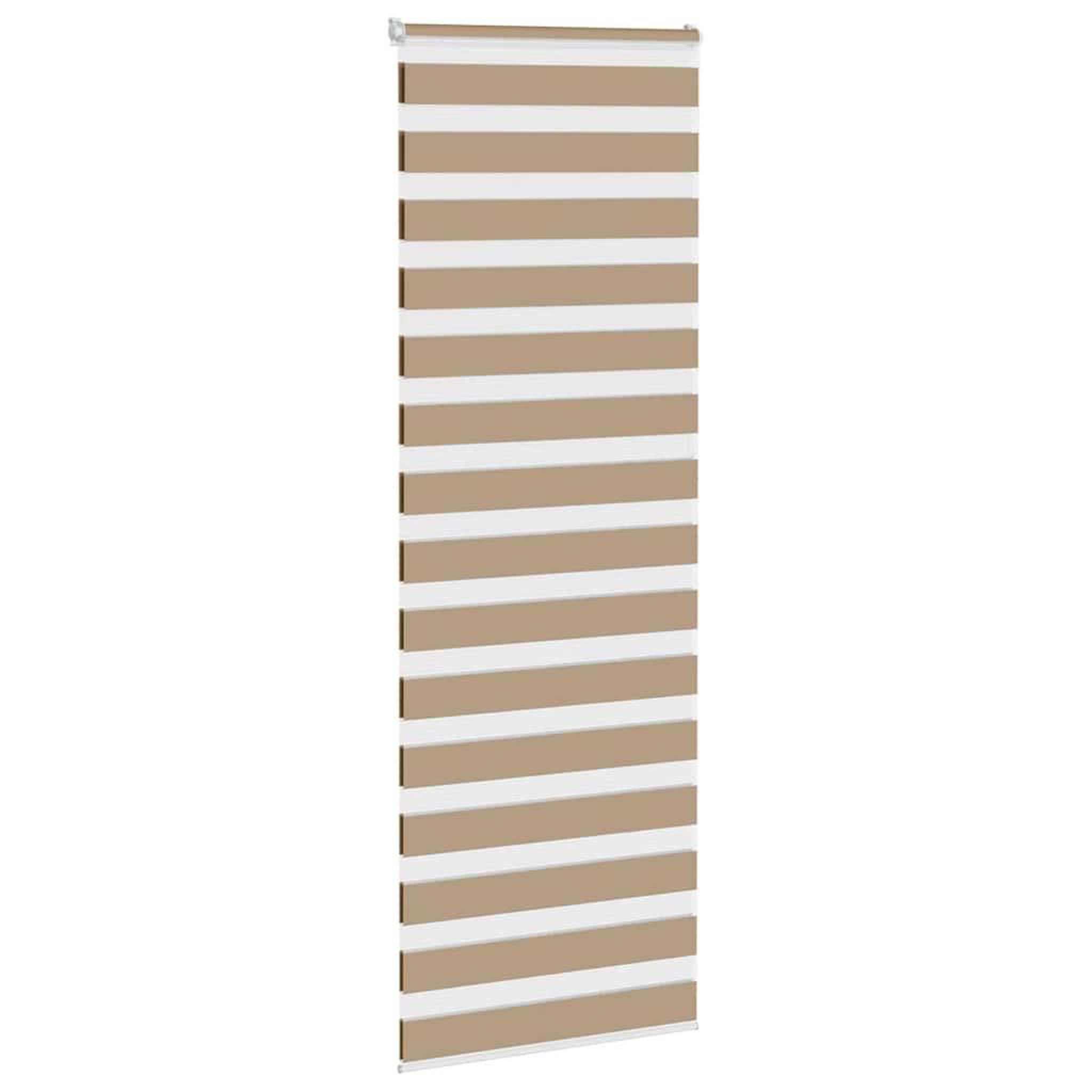 Voir la diapositive 3 : VIDAXL Store zebre marron sable largeur du tissu 85,9 cm polyester